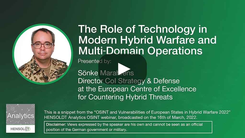 The Role of Technology in Modern Hybrid Warfare and Multi-Domain Operations