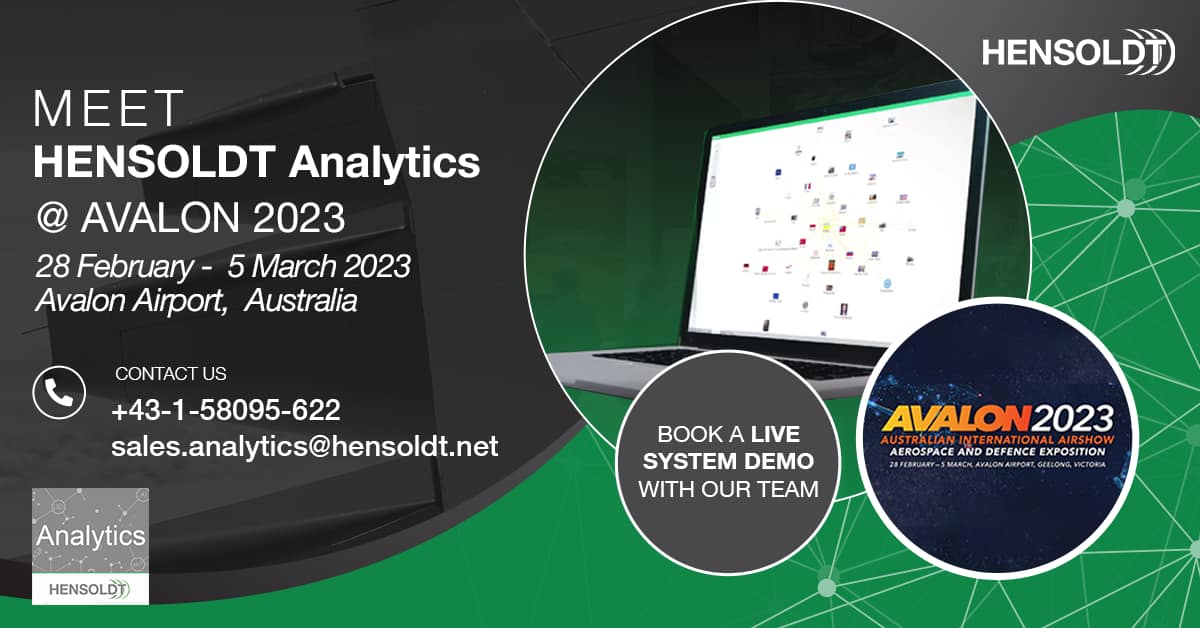 Read more about the article Meet HENSOLDT Analytics at Avalon Airshow 2023 | 28 February – 5 March in Geelong, Australia