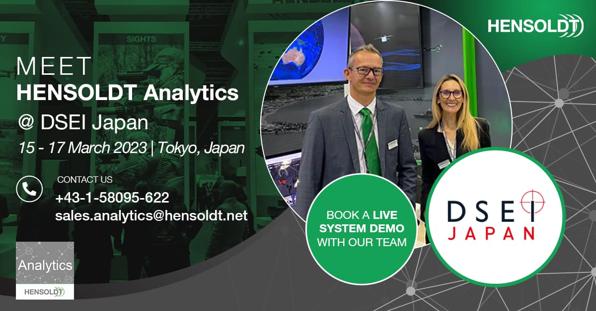 Read more about the article Meet HENSOLDT Analytics at DSEI Japan, 15 – 17 March in Tokyo, Japan
