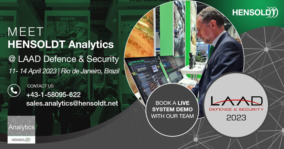 Read more about the article HENSOLDT Analytics at LAAD 2023 | 11 – 14 April in Brazil