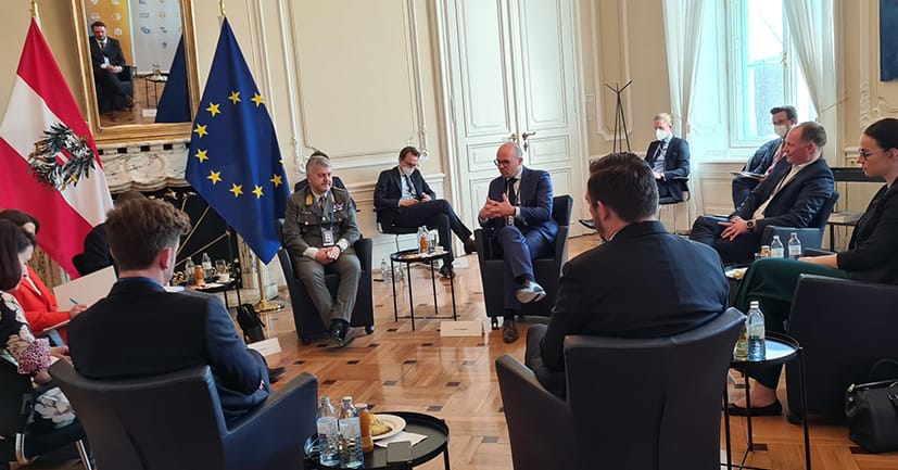 Read more about the article Head of HENSOLDT Ventures Attends the Discussion Round Hosted by the Austrian Federal Minister for EU and Constitution